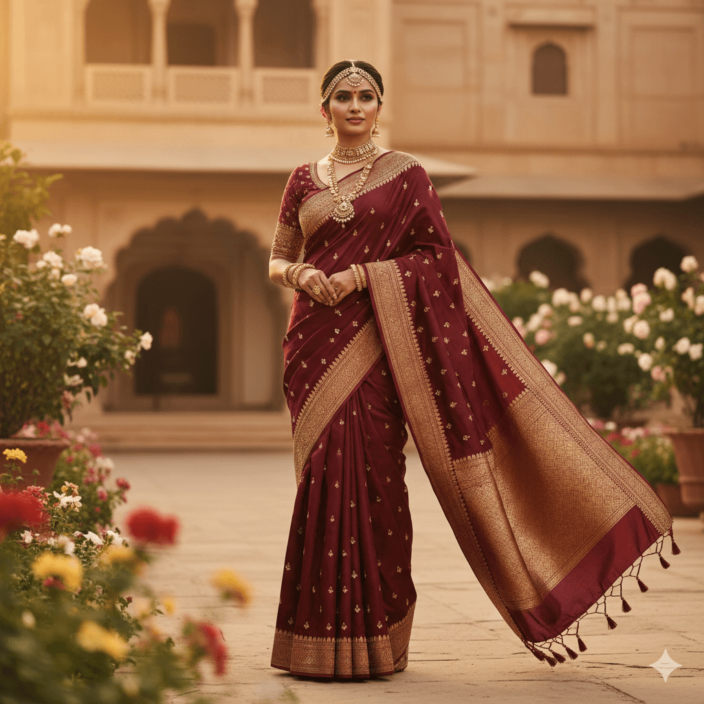 Royal Red Silk Saree